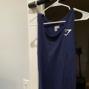 Gymshark performance tanktop dark blue size large